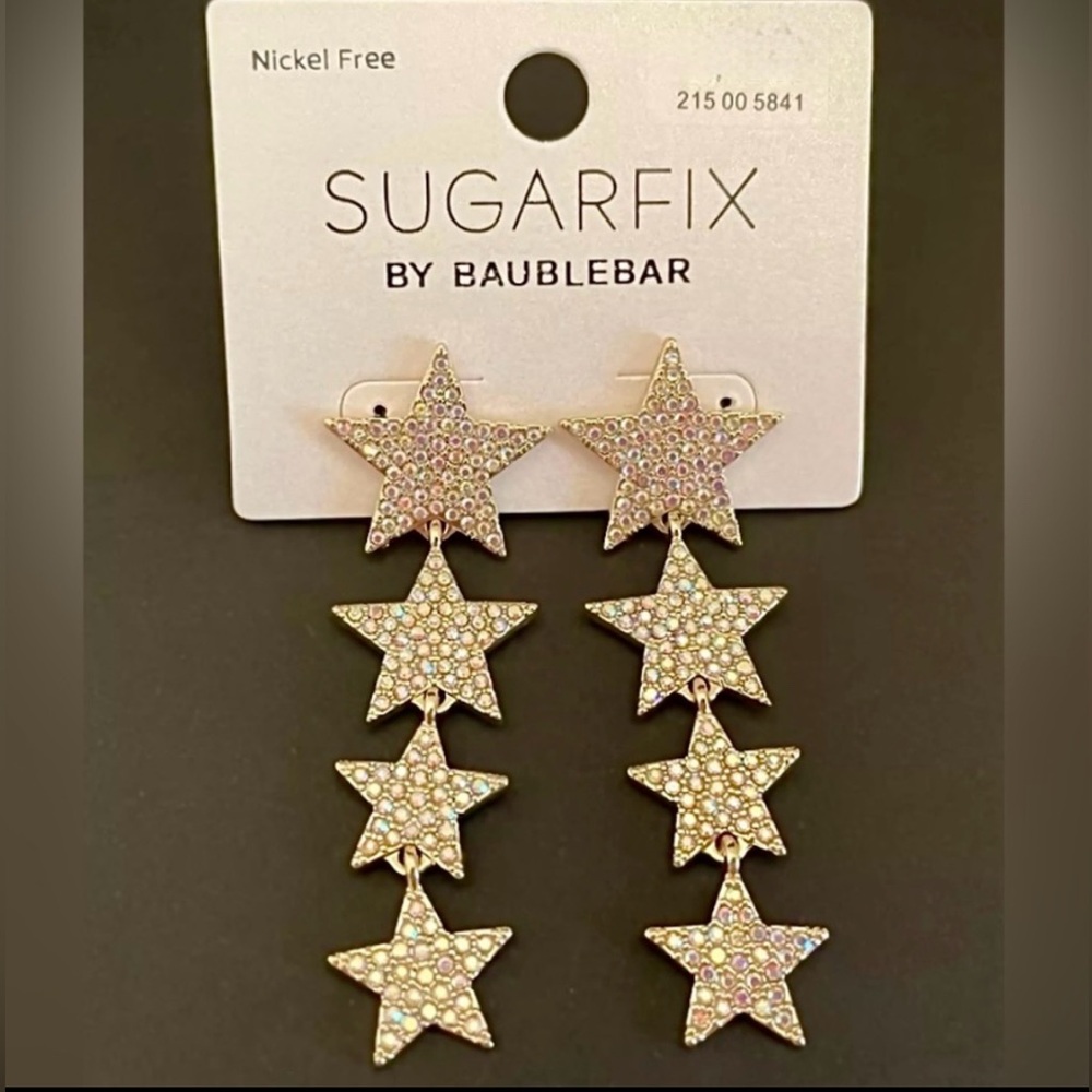 Sugarfix by Baublebar NWT Gold Tone Shooting Star NICKEL FREE Earrings dangle